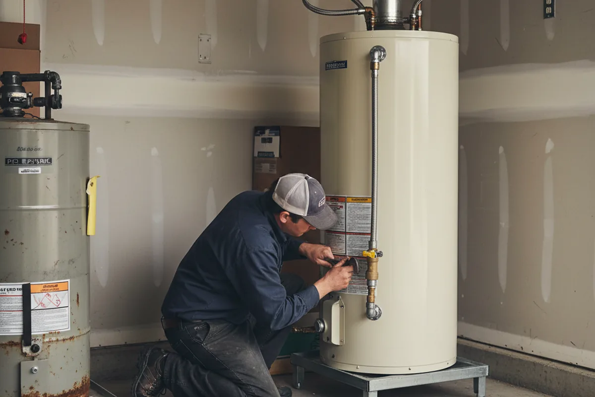 Water heater and shutoff valve replacement in East Petersburg